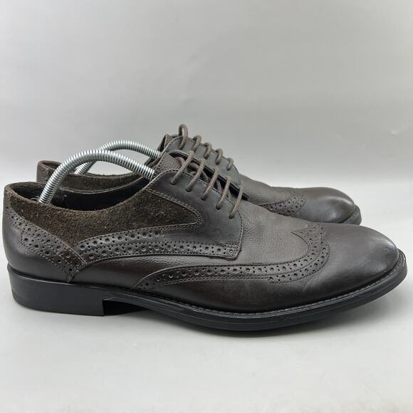 Jones Shoe Makers Handmade Dress Shoes Men Size 10.5 Brown Wingtip Brogue Oxford main image 9